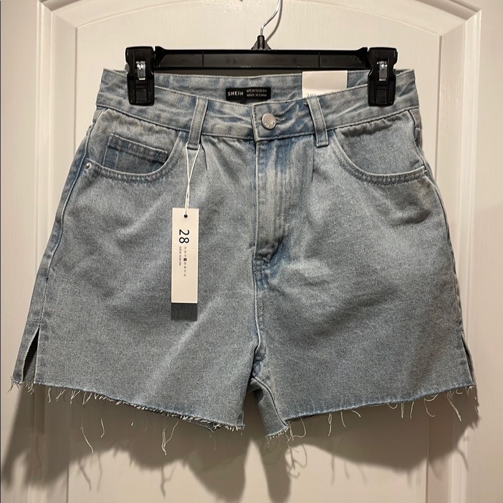 SHEIN Blue Jean Shorts High-Waisted Vintage Style